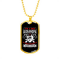 Fearless Retired Firefighter Dad Grandpa Stainless Steel or 18k Gold Dog Tag 24" Chain-Express Your Love Gifts