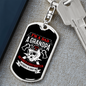 Fearless Retired Firefighter Keychain Stainless Steel or 18k Gold Dog Tag Keyring-Express Your Love Gifts