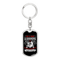Fearless Retired Firefighter Keychain Stainless Steel or 18k Gold Dog Tag Keyring-Express Your Love Gifts