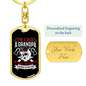 Fearless Retired Firefighter Keychain Stainless Steel or 18k Gold Dog Tag Keyring-Express Your Love Gifts