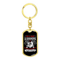 Fearless Retired Firefighter Keychain Stainless Steel or 18k Gold Dog Tag Keyring-Express Your Love Gifts