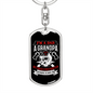 Fearless Retired Firefighter Keychain Stainless Steel or 18k Gold Dog Tag Keyring-Express Your Love Gifts