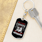 Fearless Retired Firefighter Keychain Stainless Steel or 18k Gold Dog Tag Keyring-Express Your Love Gifts