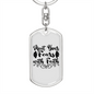 Fears With Faith Keychain Stainless Steel or 18k Gold Dog Tag Keyring-Express Your Love Gifts