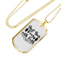 Fears With Faith Necklace Stainless Steel or 18k Gold Dog Tag 24" Chain-Express Your Love Gifts