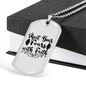 Fears With Faith Necklace Stainless Steel or 18k Gold Dog Tag 24" Chain-Express Your Love Gifts