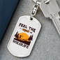 Feel The Real Wildlife Hunter'S Keychain Gift Stainless Steel or 18k Gold Dog Tag Keyring-Express Your Love Gifts