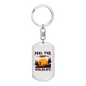 Feel The Real Wildlife Hunter'S Keychain Gift Stainless Steel or 18k Gold Dog Tag Keyring-Express Your Love Gifts