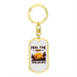 Feel The Real Wildlife Hunter'S Keychain Gift Stainless Steel or 18k Gold Dog Tag Keyring-Express Your Love Gifts