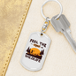 Feel The Real Wildlife Hunter'S Keychain Gift Stainless Steel or 18k Gold Dog Tag Keyring-Express Your Love Gifts