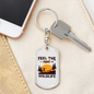 Feel The Real Wildlife Hunter'S Keychain Gift Stainless Steel or 18k Gold Dog Tag Keyring-Express Your Love Gifts