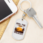 Feel The Real Wildlife Hunter'S Keychain Gift Stainless Steel or 18k Gold Dog Tag Keyring-Express Your Love Gifts