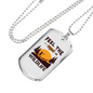 Feel The Real Wildlife Hunting Necklace Stainless Steel or 18k Gold Dog Tag 24"-Express Your Love Gifts