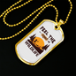 Feel The Real Wildlife Hunting Necklace Stainless Steel or 18k Gold Dog Tag 24"-Express Your Love Gifts