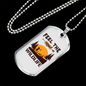 Feel The Real Wildlife Hunting Necklace Stainless Steel or 18k Gold Dog Tag 24"-Express Your Love Gifts