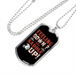Feeling Down Saddle Up Horse Necklace Stainless Steel or 18k Gold Dog Tag 24" Chain-Express Your Love Gifts