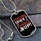 Feeling Down Saddle Up Horse Necklace Stainless Steel or 18k Gold Dog Tag 24" Chain-Express Your Love Gifts