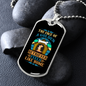 Feels Like Home Blue Necklace Stainless Steel or 18k Gold Dog Tag 24" Chain-Express Your Love Gifts