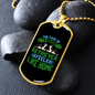 Feels Like Home Green Necklace Stainless Steel or 18k Gold Dog Tag 24" Chain-Express Your Love Gifts