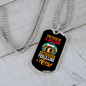 Feels Like Home Necklace Stainless Steel or 18k Gold Dog Tag 24" Chain-Express Your Love Gifts