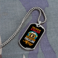 Feels Like Home Necklace Stainless Steel or 18k Gold Dog Tag 24" Chain-Express Your Love Gifts