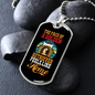 Feels Like Home Necklace Stainless Steel or 18k Gold Dog Tag 24" Chain-Express Your Love Gifts