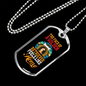 Feels Like Home Necklace Stainless Steel or 18k Gold Dog Tag 24" Chain-Express Your Love Gifts