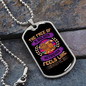 Feels Like Home Purple Necklace Stainless Steel or 18k Gold Dog Tag 24" Chain-Express Your Love Gifts