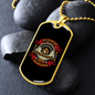 Feels Like Home Red Necklace Stainless Steel or 18k Gold Dog Tag 24" Chain-Express Your Love Gifts