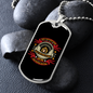 Feels Like Home Red Necklace Stainless Steel or 18k Gold Dog Tag 24" Chain-Express Your Love Gifts