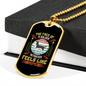Feels Like Home Siberian Necklace Stainless Steel or 18k Gold Dog Tag 24" Chain-Express Your Love Gifts
