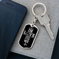 Fell In Love Keychain Stainless Steel or 18k Gold Dog Tag Keyring-Express Your Love Gifts