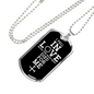 Fell In Love With Christ Necklace Stainless Steel or 18k Gold Dog Tag 24" Chain-Express Your Love Gifts