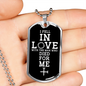 Fell In Love With Christ Necklace Stainless Steel or 18k Gold Dog Tag 24" Chain-Express Your Love Gifts