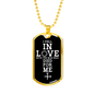 Fell In Love With Christ Necklace Stainless Steel or 18k Gold Dog Tag 24" Chain-Express Your Love Gifts