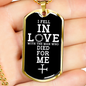 Fell In Love With Christ Necklace Stainless Steel or 18k Gold Dog Tag 24" Chain-Express Your Love Gifts