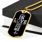 Fell In Love With Christ Necklace Stainless Steel or 18k Gold Dog Tag 24" Chain-Express Your Love Gifts
