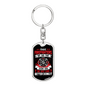 Female Firefighters Keychain Stainless Steel or 18k Gold Dog Tag Keyring-Express Your Love Gifts