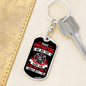 Female Firefighters Keychain Stainless Steel or 18k Gold Dog Tag Keyring-Express Your Love Gifts