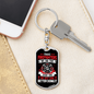 Female Firefighters Keychain Stainless Steel or 18k Gold Dog Tag Keyring-Express Your Love Gifts