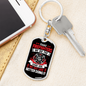 Female Firefighters Keychain Stainless Steel or 18k Gold Dog Tag Keyring-Express Your Love Gifts