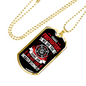 Female Firefighters Necklace Stainless Steel or 18k Gold Dog Tag 24" Chain-Express Your Love Gifts