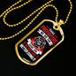 Female Firefighters Necklace Stainless Steel or 18k Gold Dog Tag 24" Chain-Express Your Love Gifts