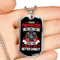 Female Firefighters Necklace Stainless Steel or 18k Gold Dog Tag 24" Chain-Express Your Love Gifts
