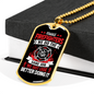 Female Firefighters Necklace Stainless Steel or 18k Gold Dog Tag 24" Chain-Express Your Love Gifts