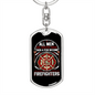 Few Become Firefighters Keychain Stainless Steel or 18k Gold Dog Tag Keyring-Express Your Love Gifts