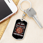 Few Become Firefighters Keychain Stainless Steel or 18k Gold Dog Tag Keyring-Express Your Love Gifts