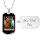 Few Men Become Firefighter Gift Stainless Steel or 18k Gold Dog Tag 24" Chain-Express Your Love Gifts