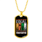 Few Men Become Firefighter Gift Stainless Steel or 18k Gold Dog Tag 24" Chain-Express Your Love Gifts