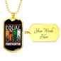 Few Men Become Firefighter Gift Stainless Steel or 18k Gold Dog Tag 24" Chain-Express Your Love Gifts